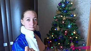 Russian Snow Maiden Nata Sweet's Passionate Sloppy Deepthroat Blowjob