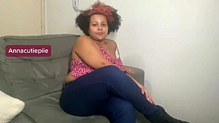 she's a bloated bbw lounging on the sofa feeling gassy and lets out some huge farts in her homemade clip