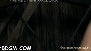 fuck machine viciously pounds bound slut's wet pussy in hardcore contest
