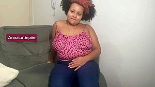 she's a bloated bbw lounging on the sofa feeling gassy and lets out some huge farts in her homemade clip
