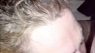 hey slave, bent over gloryhole taking facials from the group