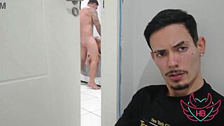 caught buddy fucking busty brunette milf bareback huge cock cuckold