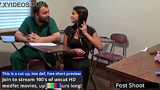 Freshman Endures Intense Hitachi Orgasms from Doctor Yesenia