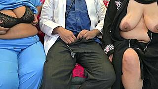doctor and nurse share playful hospital moments