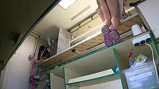 oops my boss upskirts my panties at work voyeur style
