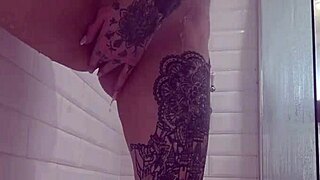 Slutty Babe's Juicy Big Pussy Lips Drip in Shower