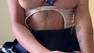 Fucking Huge Tits Goth Girl After Class! Homemade Passionate Couple Sex in Classroom