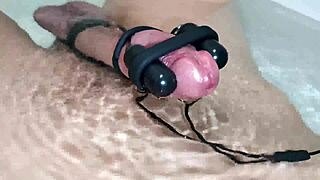 Huge Hands-Free Cumshot Explodes in Bathroom POV