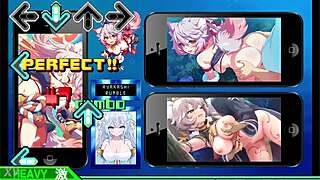 ddr extreme dances with my busty hentai summer love thrill me