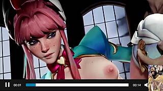 benedikta sucks cock cumfaced while juno fucks cute bald pussy hard 💦🍆