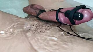 Huge Hands-Free Cumshot Explodes in Bathroom POV