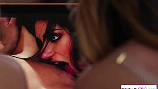 Big Tits Lesbian Licks Girlfriend To Squirting Tribbing Orgasm!