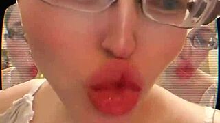 tired woman yawns deeply showing huge tongue and saliva