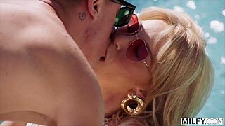 milfy busty blonde laura bentley rides cock