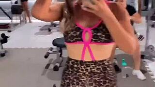 Luana Aciolli Teasing Viewers With Short Shorts In Gym