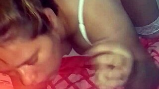 Filming front view of sexy lingerie sex