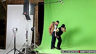 Horny fan sucks her idols black cock