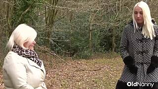 big tit mature milf gets licked by blonde lesbian