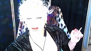 Adorable blonde milf screams during intense webcam play