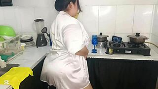 discovering neighbor in sexy lingerie leads to wild sex