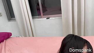 Latina teen 18+ girl gets a hard mouth fuck and swallows cum