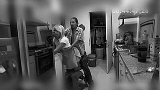 cleaning lady caught on camera