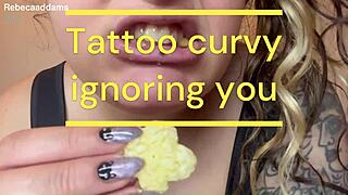 free curvy tattooed girl and she ignores you fetish