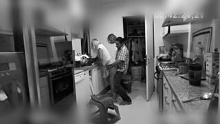 cleaning lady caught on camera
