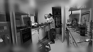 cleaning lady caught on camera