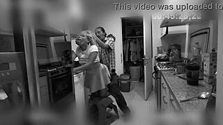 cleaning lady caught on camera
