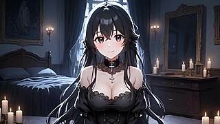 demure gothic girl with rock star part 2 hentai