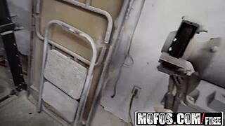 ebony model gives deep pov blowjob