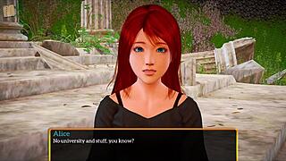 My new family adventure with redhead teen in homemade game