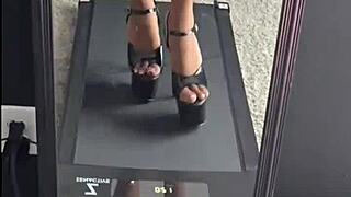 Modeling my new pleaser heels now