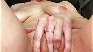 Fisting my tight shaved pussy in the dorm