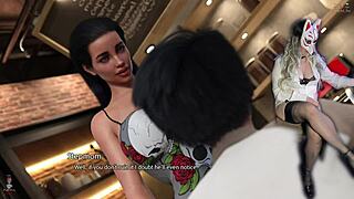 Stepmom sucks huge cock in cosplay scene