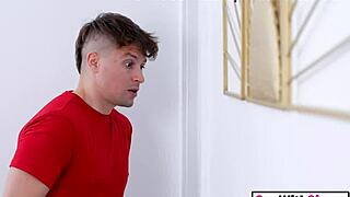 pissed off teen shares her bed and fucks him