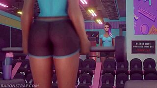 Entrenamiento De Sombra Con Brigitte En Su Gimnasio