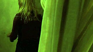 Sensual lesbian madame masturbates in hot lingerie
