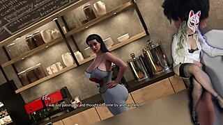Stepmom sucks huge cock in cosplay scene