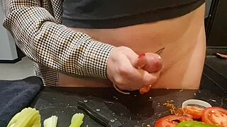 extreme toy play and torment in kitchen for full session