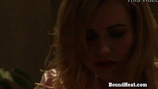 Sensual lesbian madame masturbates in hot lingerie