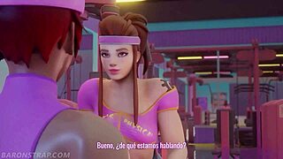 Entrenamiento De Sombra Con Brigitte En Su Gimnasio
