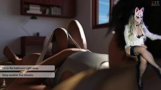 Stepmom sucks huge cock in cosplay scene