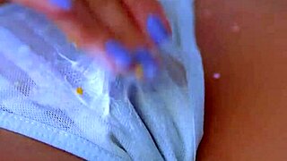 Desi beauty rubs her pink pussy to creamy climax