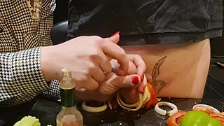 extreme toy play and torment in kitchen for full session