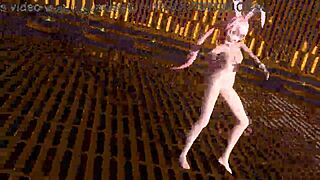 megurine luka shows full nude in bunny costume