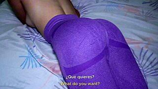 girlfriend in leggings surprises me at home