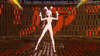 megurine luka shows full nude in bunny costume
