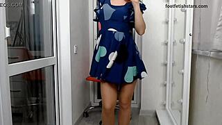 Milf In Short Dress Shows Nude Pantyhose Heels